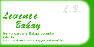 levente bakay business card